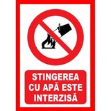 Placuta stingerea cu apa este interzisa
